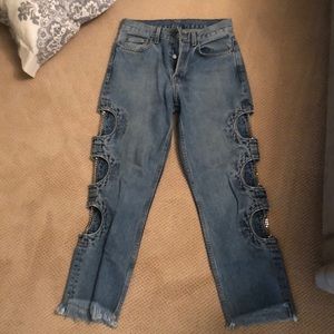 Carmar denim jeans with chain